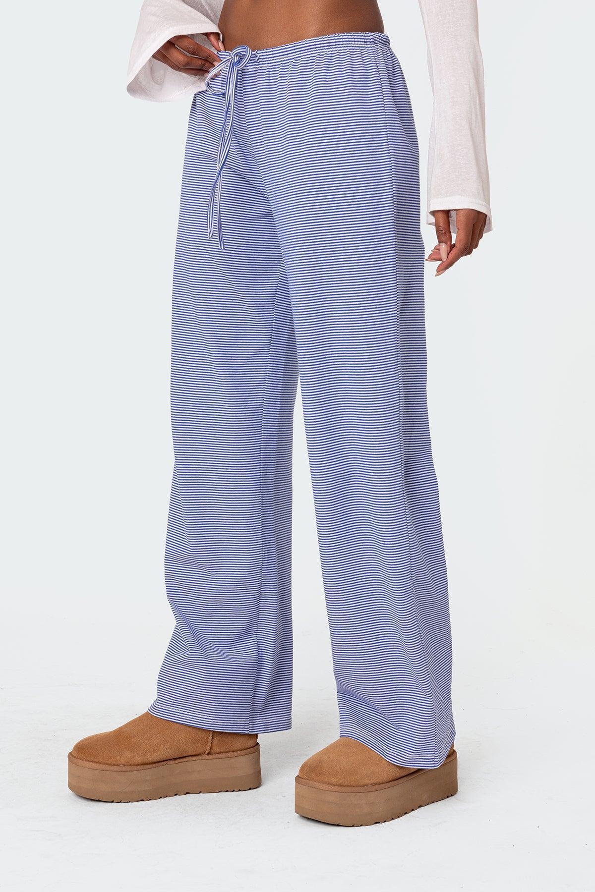 Olivia Striped Loose Fit Pants Product Image