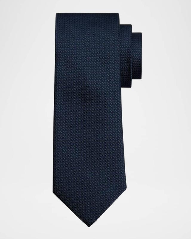 Men's Textured Solid Silk Tie Product Image