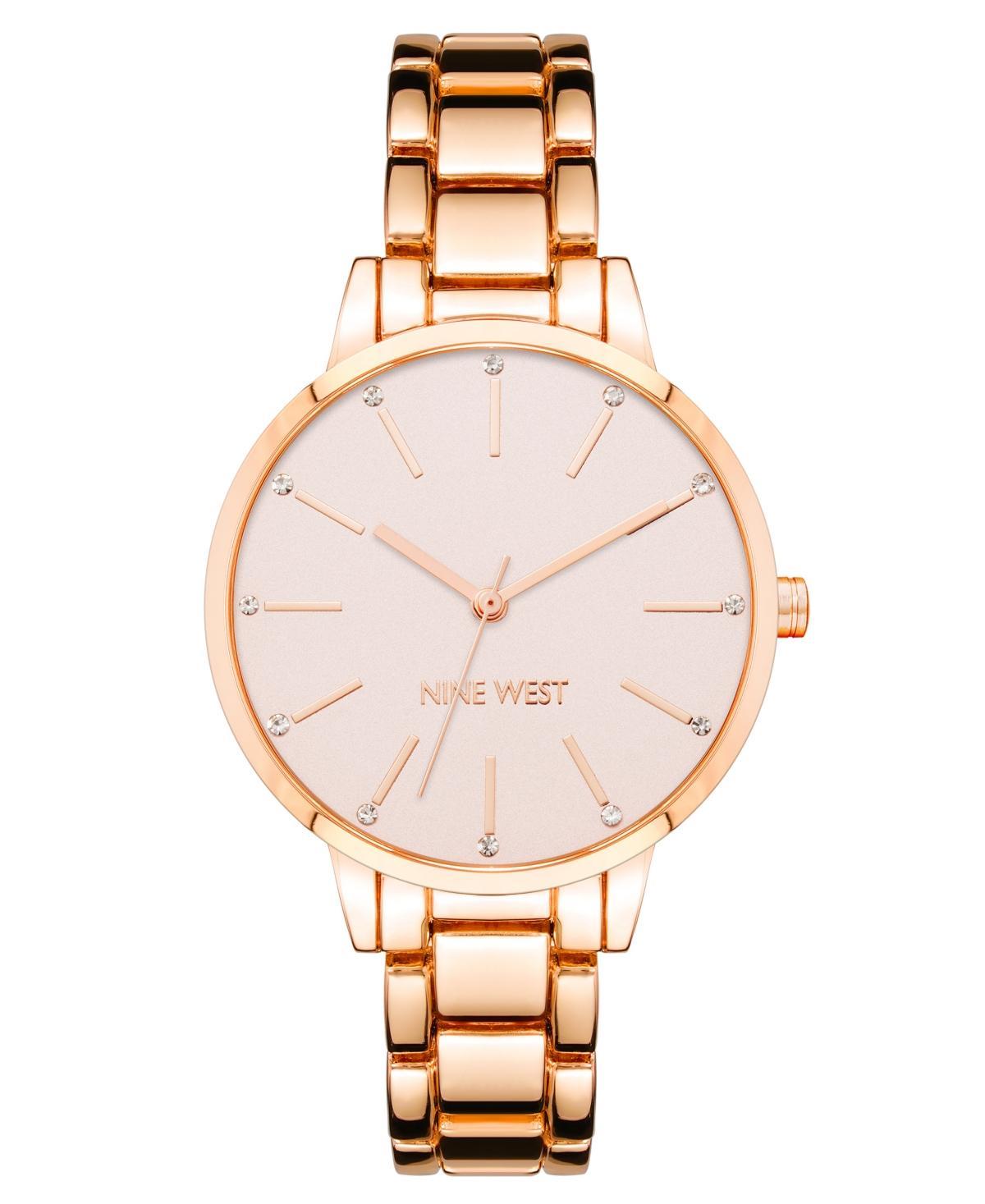 Nine West Womens Quartz Gold-Tone Alloy Link Bracelet Watch, 36mm Product Image