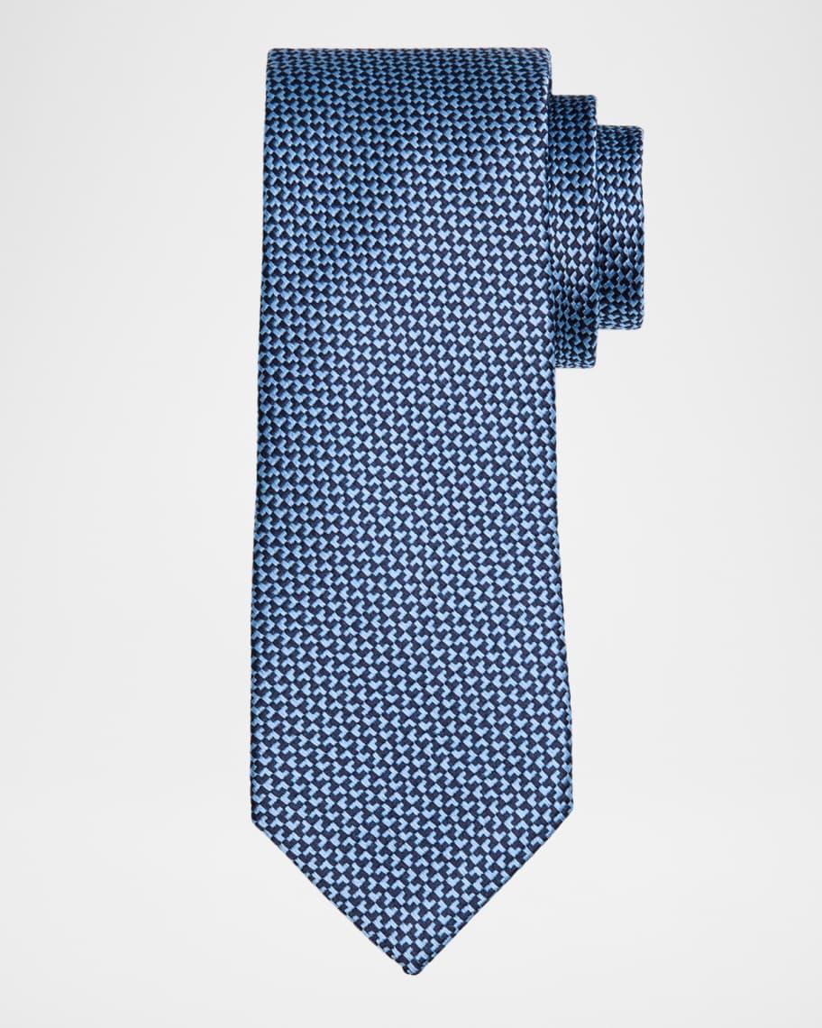 Men's Bicolor Woven Silk Tie Product Image