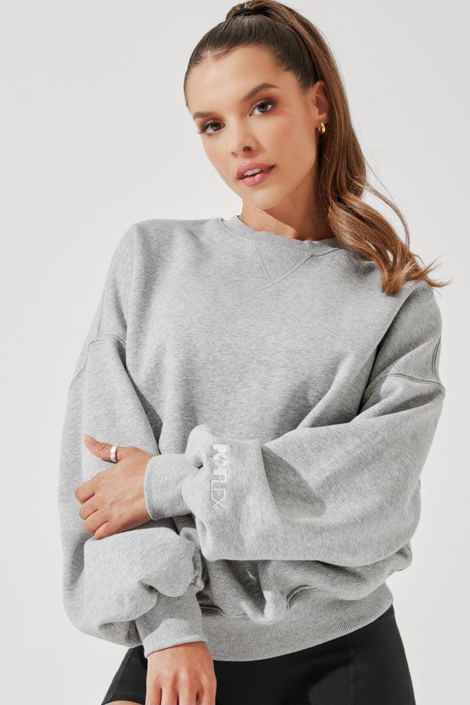 Cloud Crewneck Sweater - Heather Grey Product Image