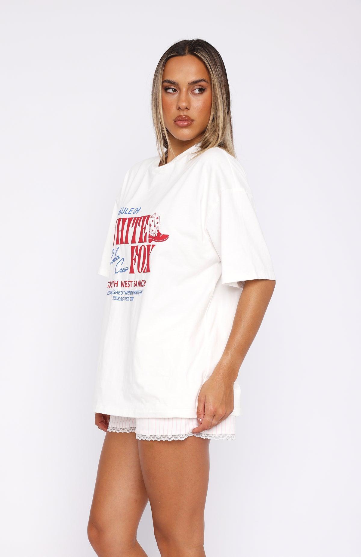 Capsule 9 Rodeo Crew Oversized Tee White Product Image