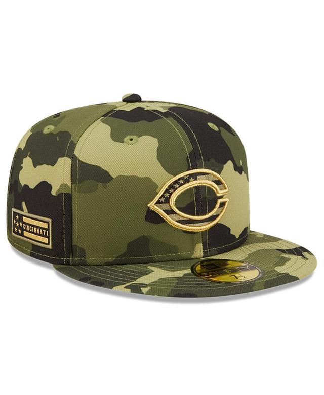 Mens New Era Camo Cincinnati Reds 2022 Armed Forces Day On-Field 59FIFTY Fitted Hat Product Image