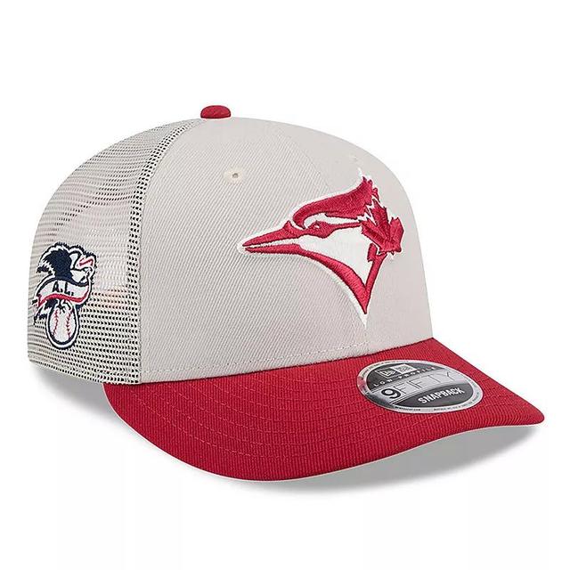 New Era Mens Red Toronto Blue Jays 2024 Fourth of July Trucker Low Profile 9FIFTY Snapback Hat Product Image