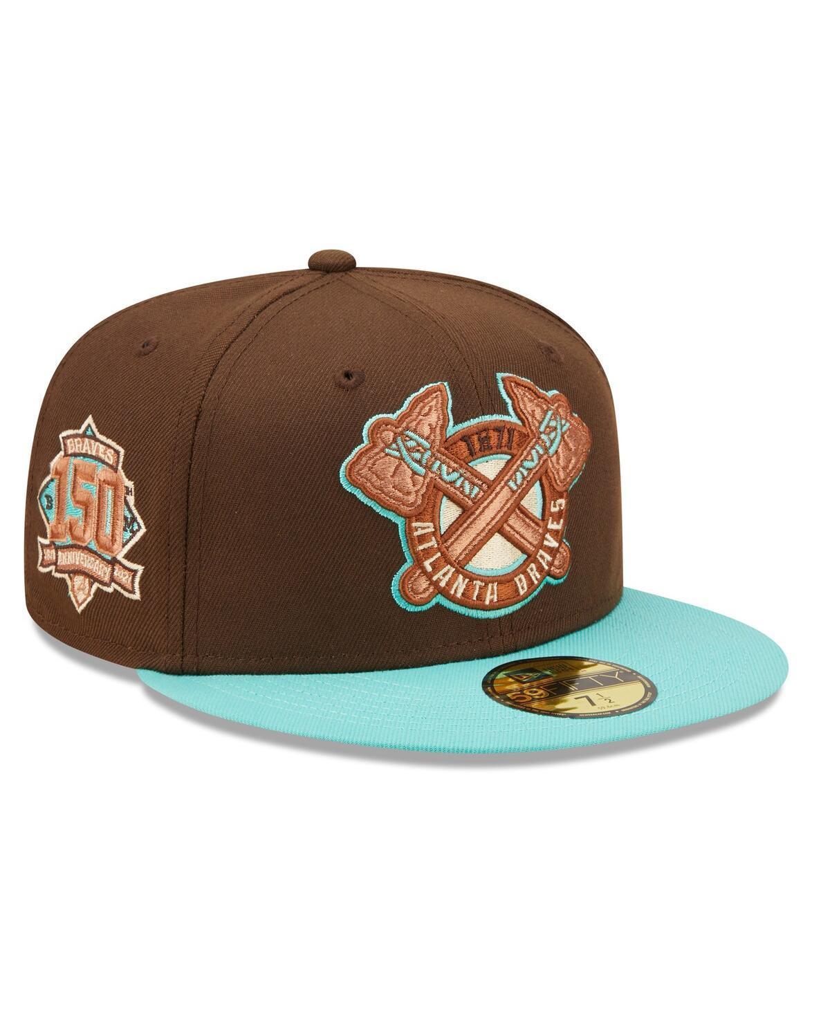 Mens New Era Brown Atlanta Braves 150th Anniversary Walnut Mint 59FIFTY Fitted Hat - Brown Product Image