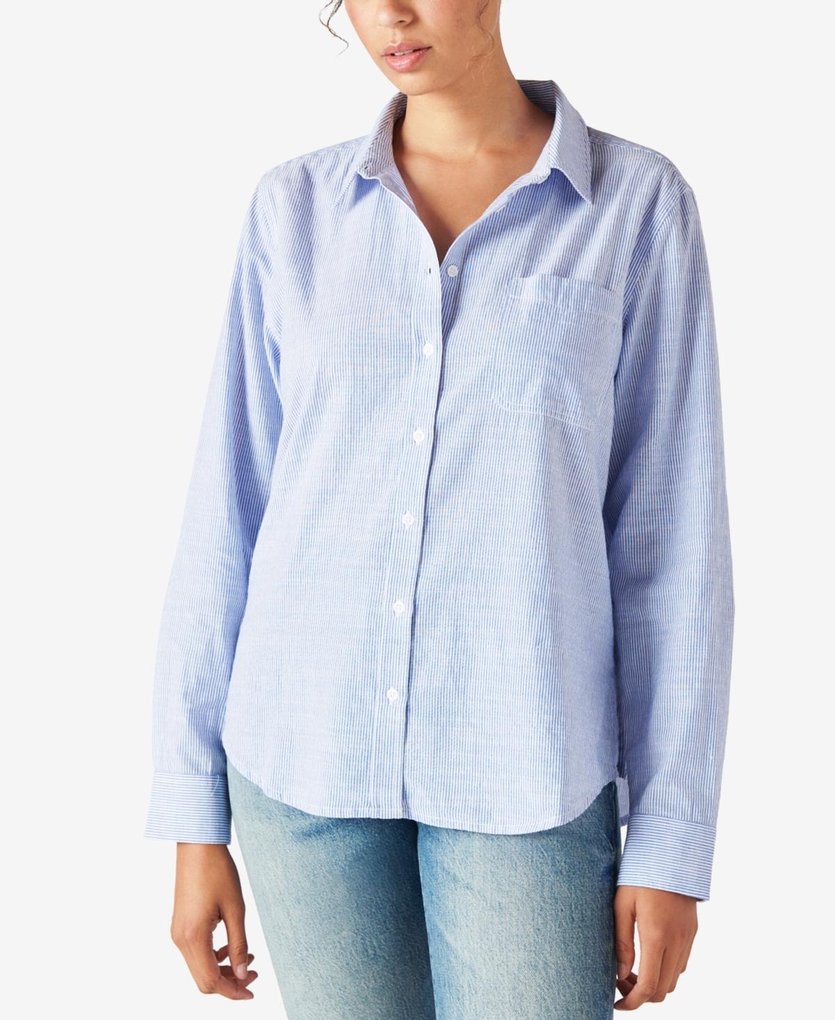 Lucky Brand Cotton The Boyfriend Button-Down Shirt product image