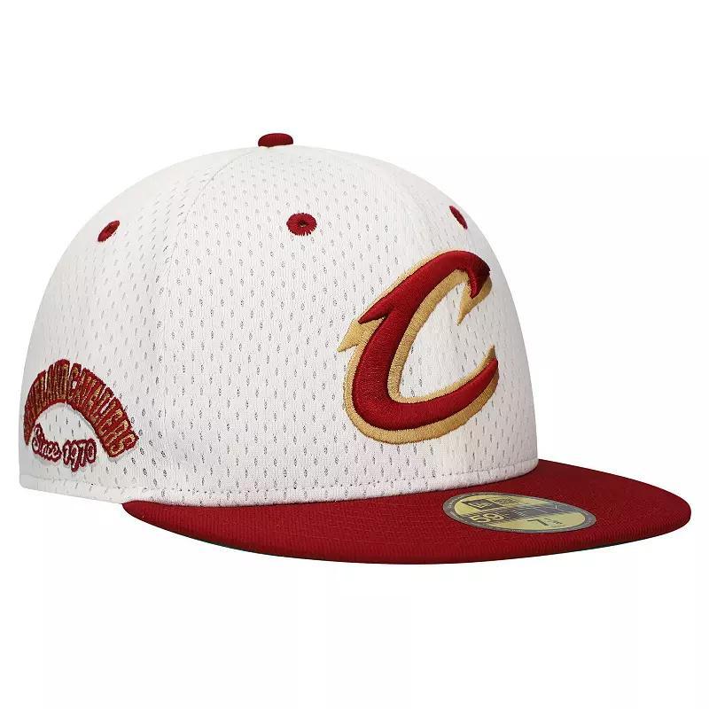 Mens New Era /Wine Cleveland Cavaliers Throwback 2Tone 59FIFTY Fitted Hat Product Image