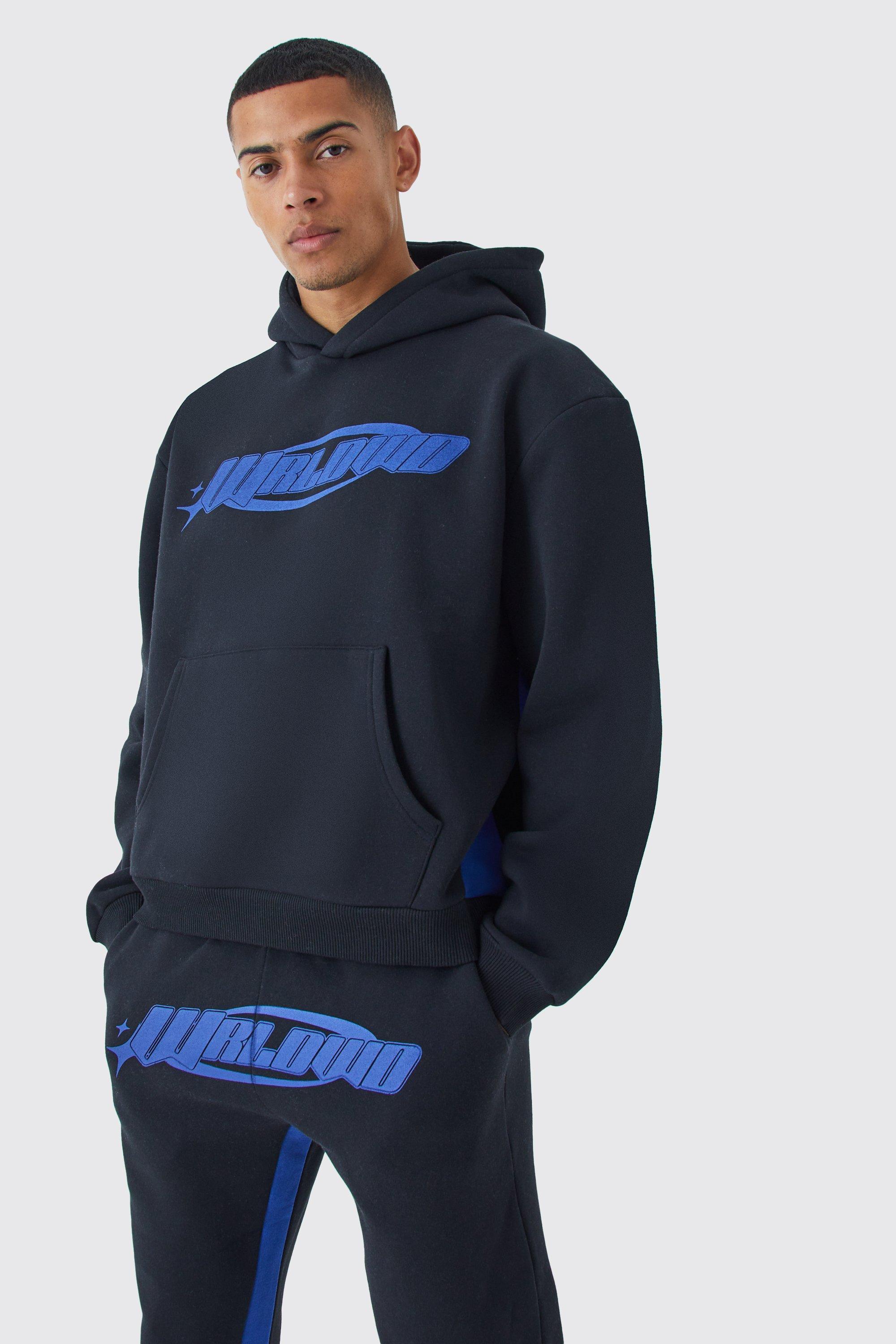 Worldwide Oversized Stacked Gusset Tracksuit | boohooMAN USA Product Image