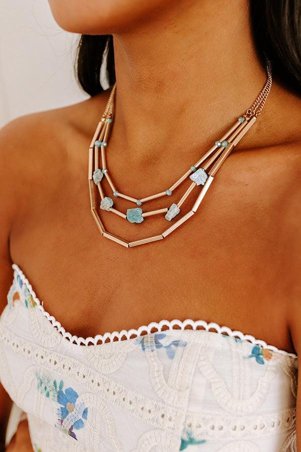 Cherished Moment Layered Necklace in Mint Product Image