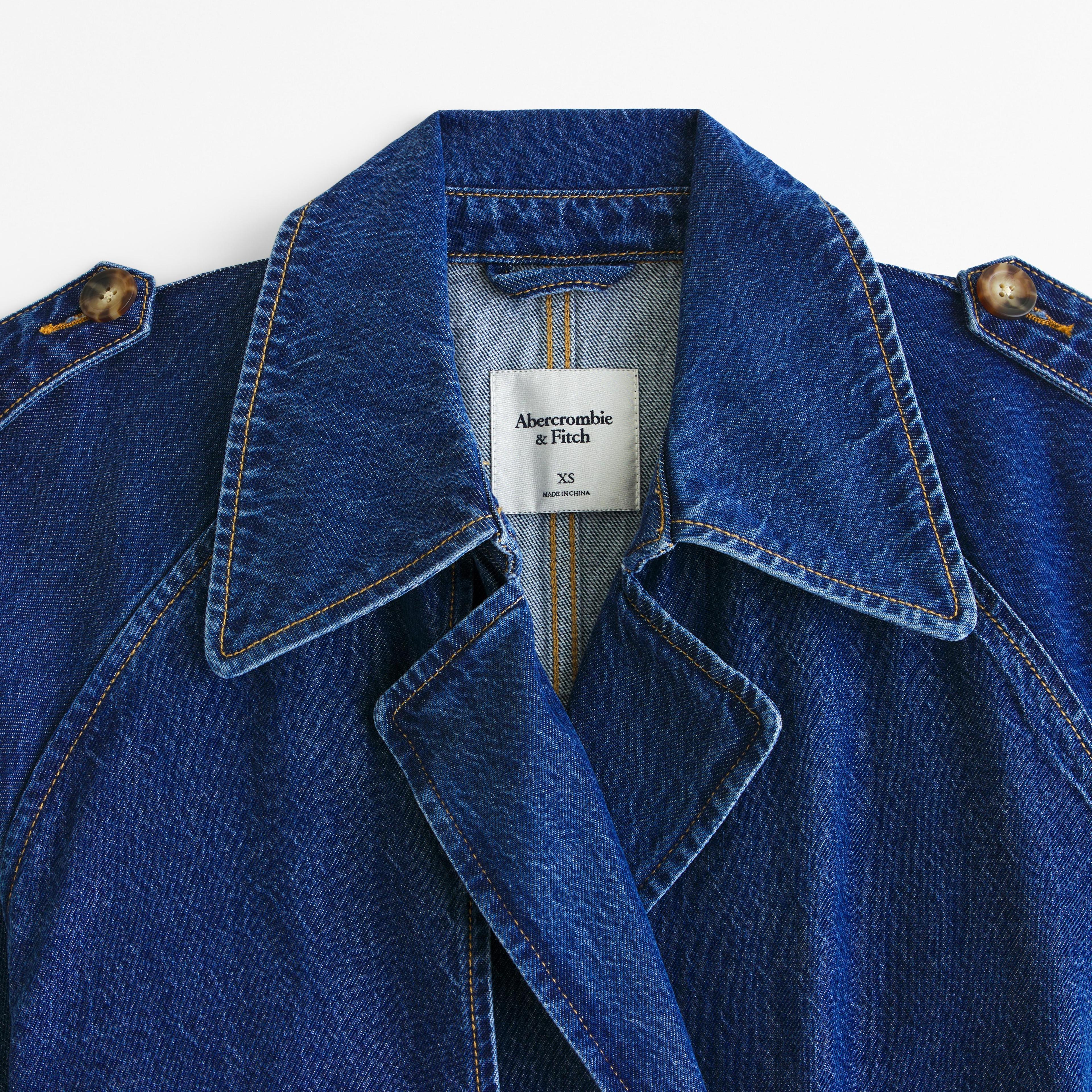 Denim Trench Coat Product Image