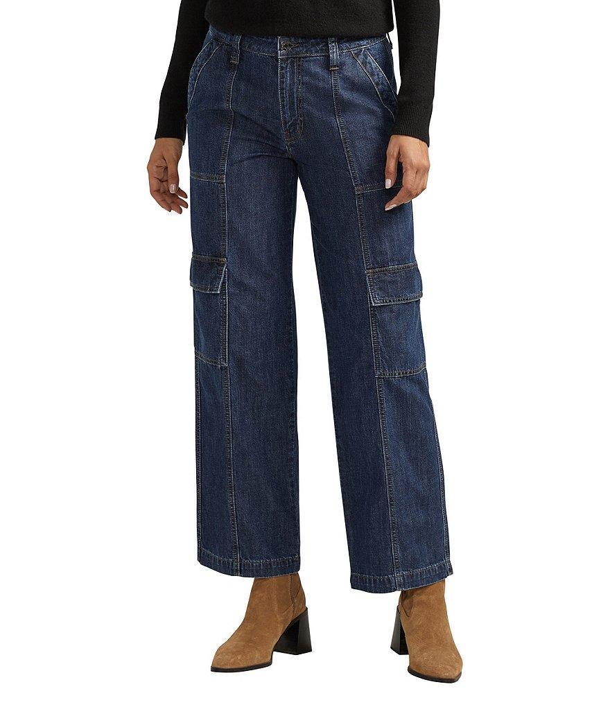 Jag Jeans Lightweight Cargo Pocket Wide Leg High Rise Jean product image