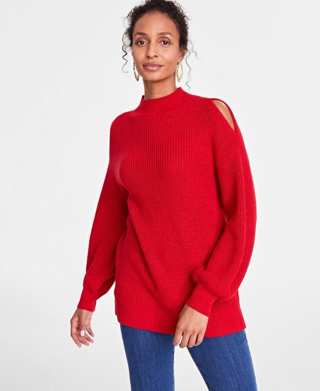 I.n.c. International Concepts Womens Cold-Shoulder Sweater, Created for Macys Product Image