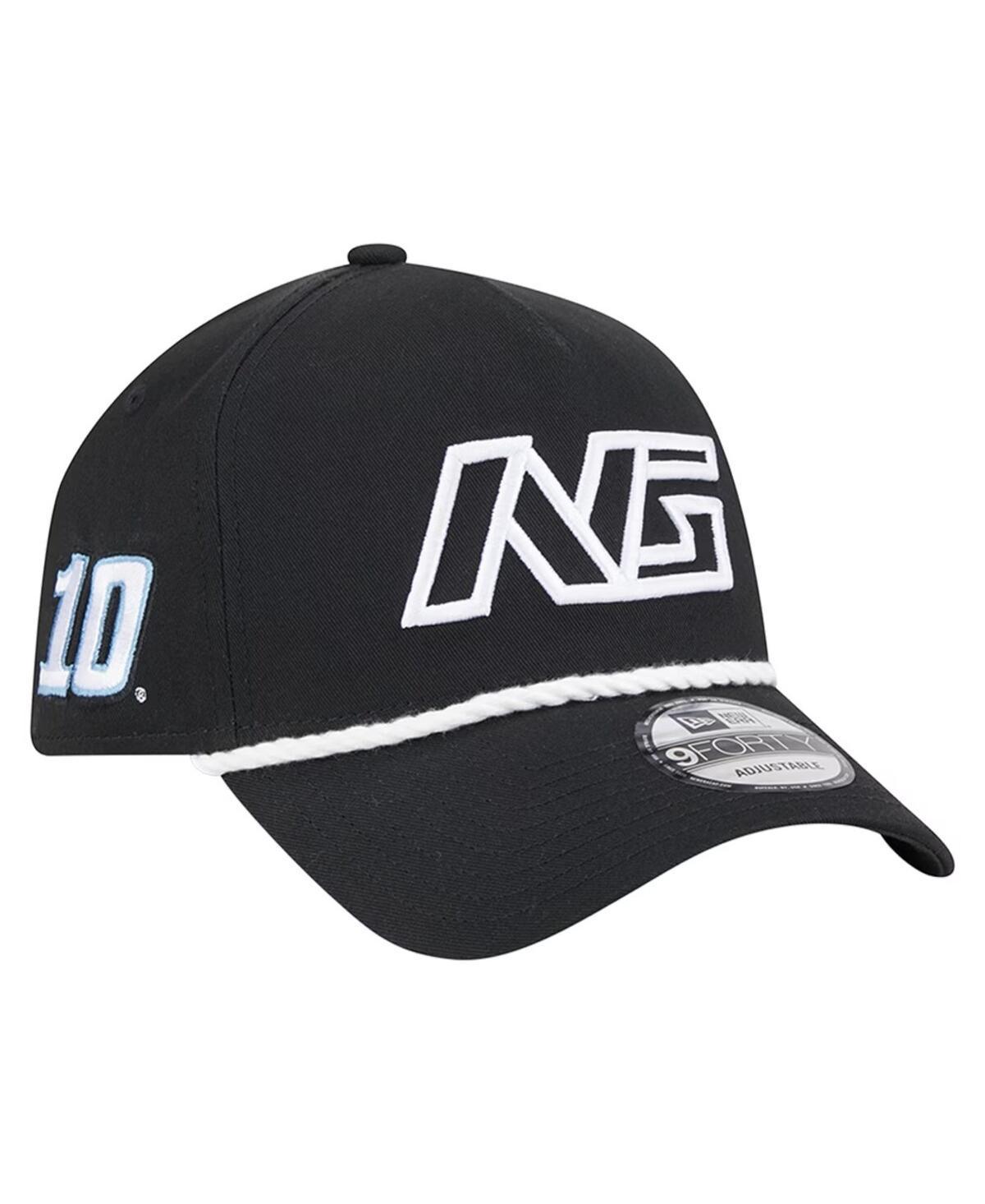 New Era Mens Black Noah Gragson 9FORTY Rope Adjustable Hat Black Product Image