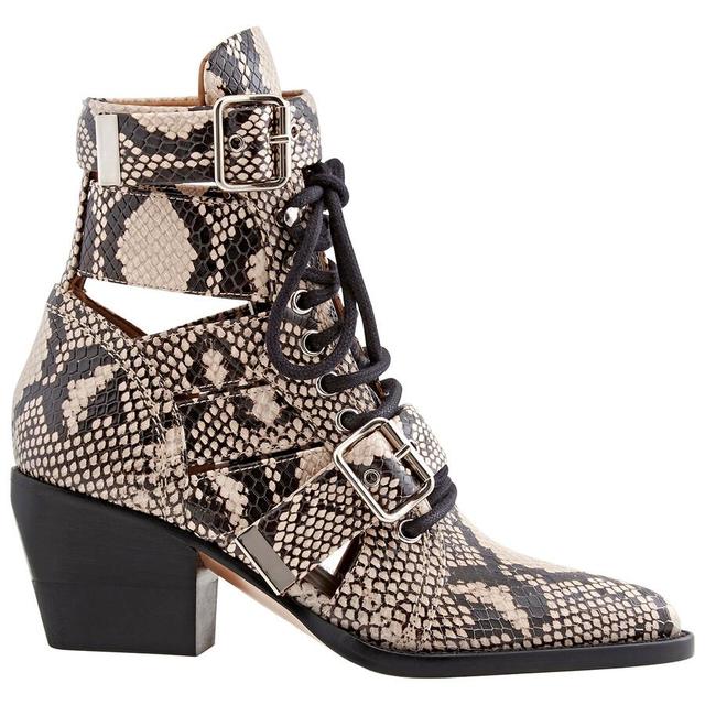 CHLOÉ Chloe Ladies Python Boots In Grey Product Image