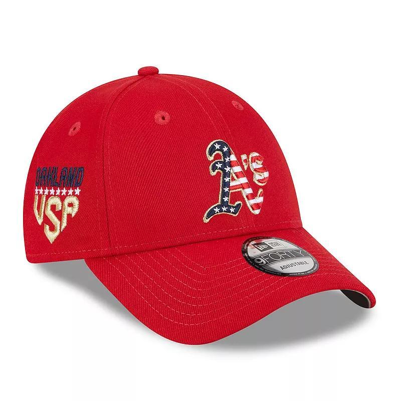 Mens New Era Oakland Athletics 2023 Fourth of July 9FORTY Adjustable Hat Product Image