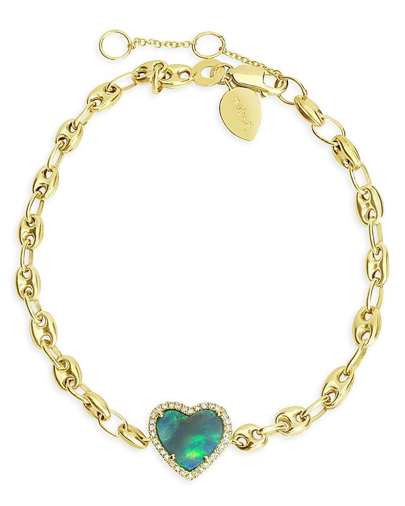 Meira T 14K Yellow Gold Opal Puff Chain Bracelet Product Image