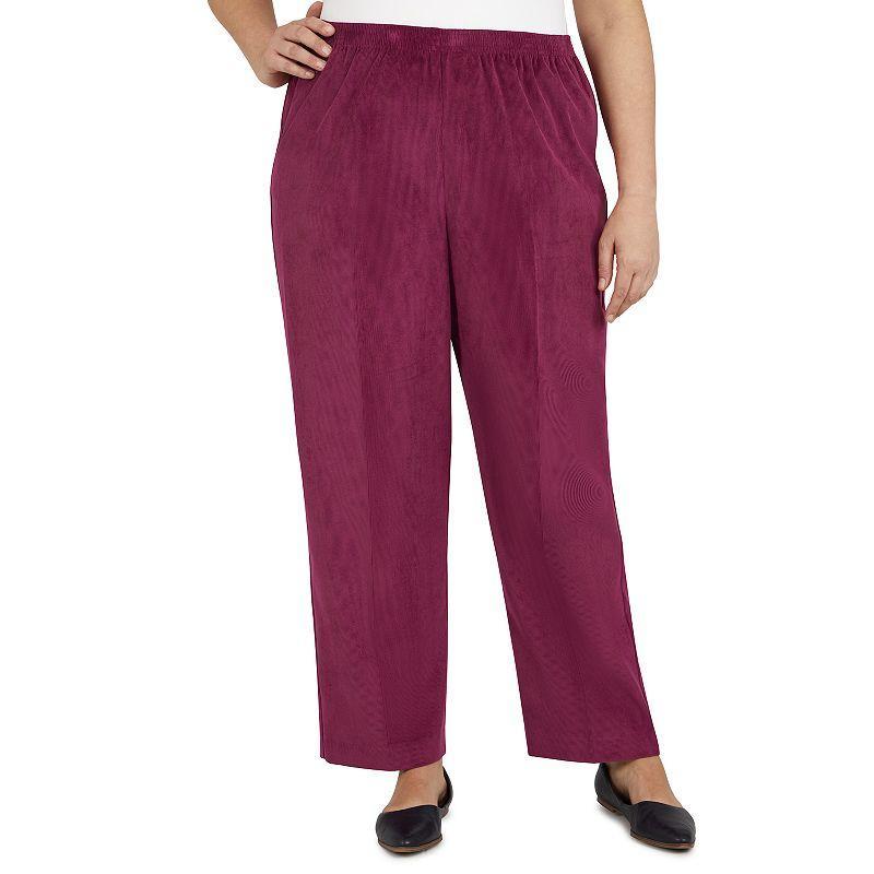 Plus Size Alfred Dunner Classics Pull-On Straight-Leg Pants, Womens Med Blue Product Image