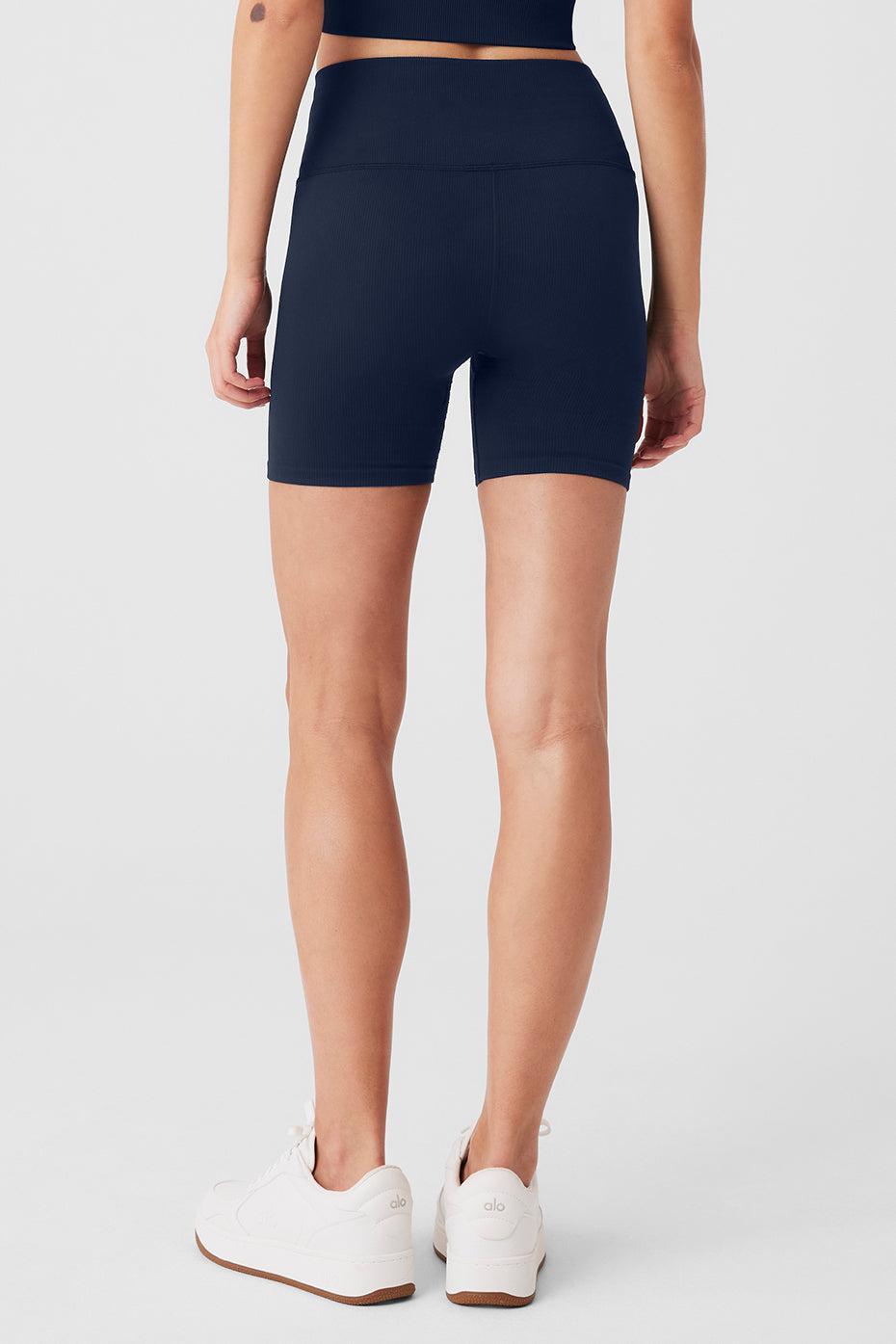 5" Seamless Ribbed Favorite Short - Navy Female Product Image