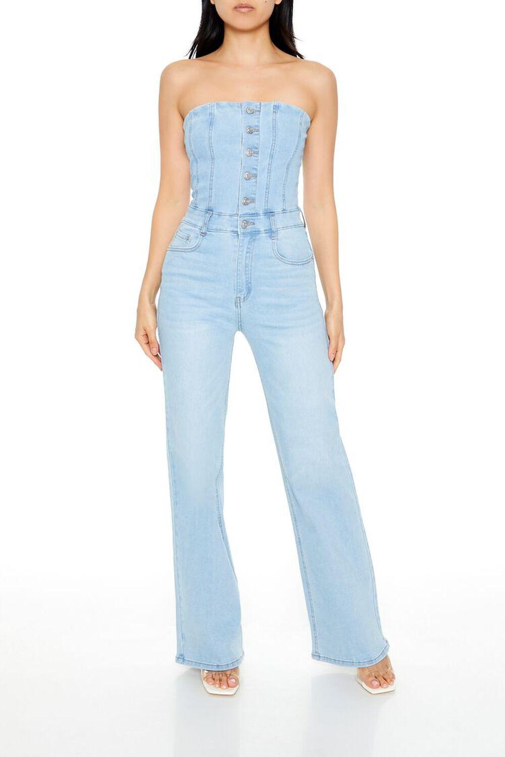 Strapless Denim Jumpsuit | Forever 21 Product Image