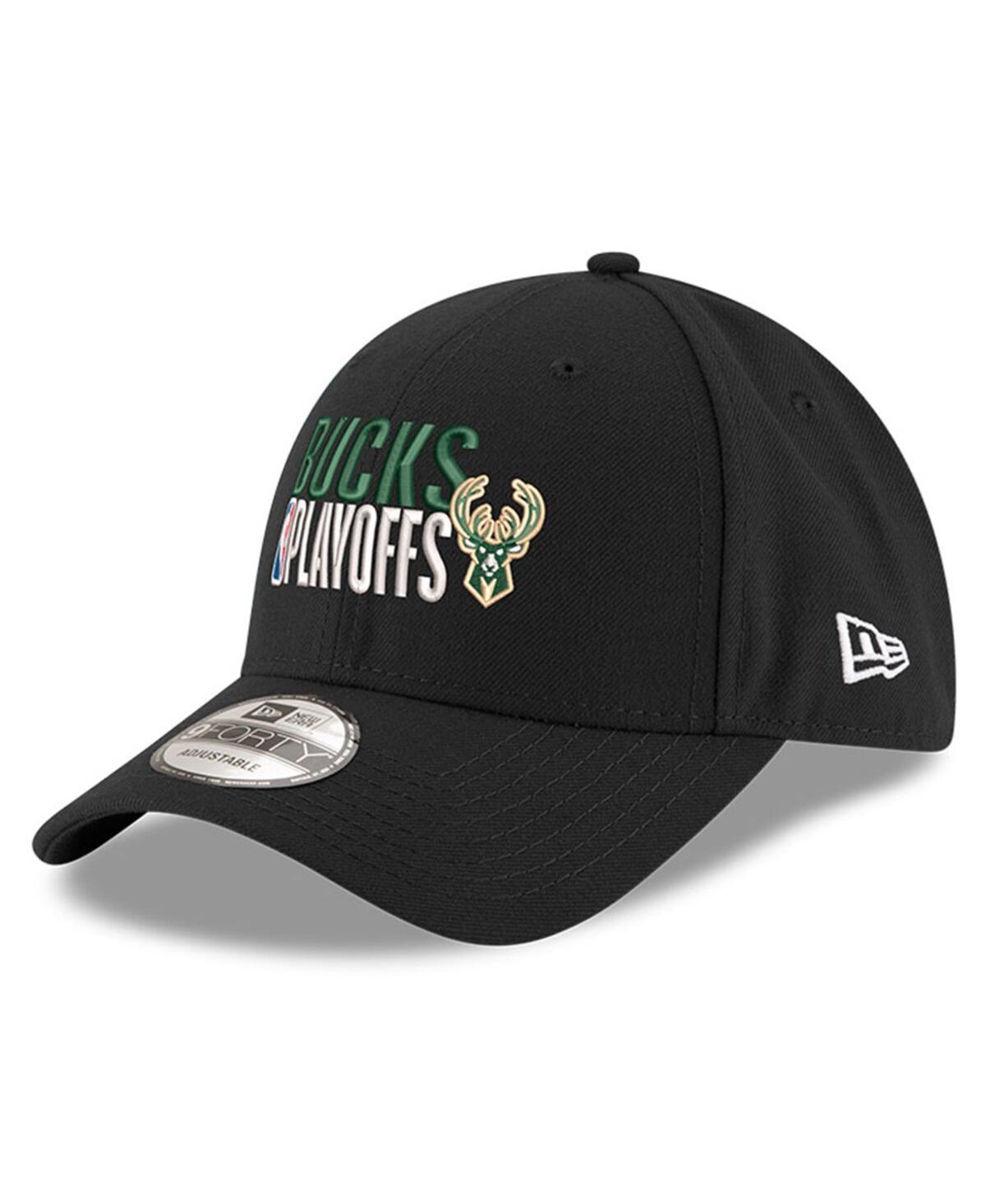 New Era Mens Black Milwaukee Bucks 2024 Nba Playoffs 9FORTY Adjustable Hat Product Image