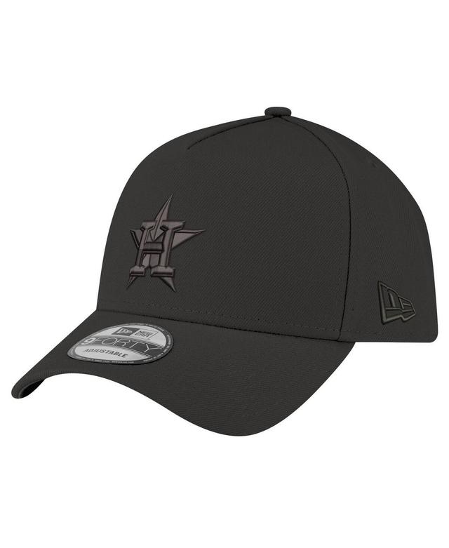 New Era Mens Black Houston Astros A-Frame 9FORTY Adjustable Hat Product Image