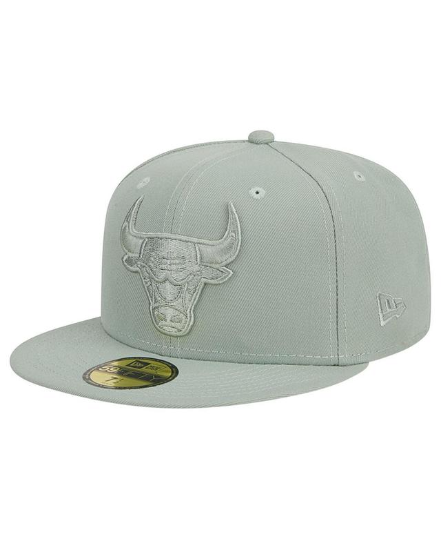 Mens New Era Light Green Chicago Bulls Sage Color Pack 59FIFTY Fitted Hat Product Image