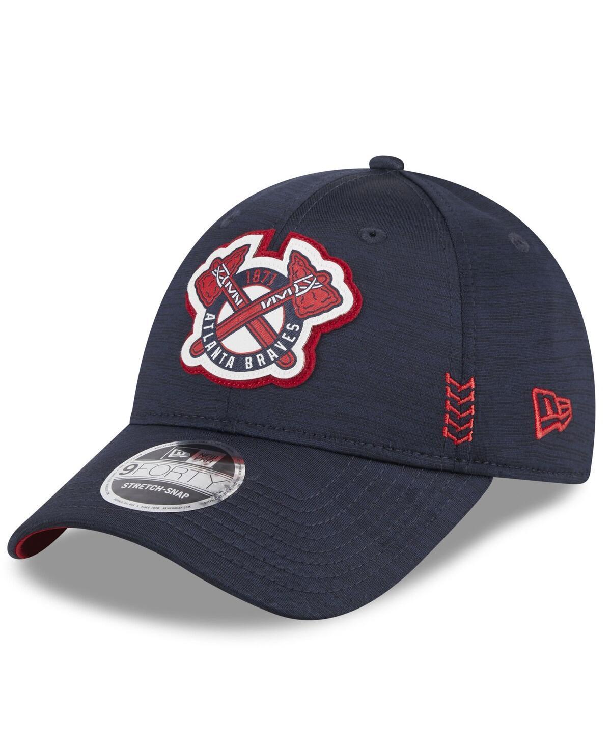 Mens New Era Atlanta Braves 2024 Clubhouse 9FORTY Adjustable Hat, Blue Product Image