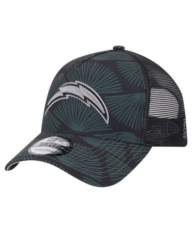 Mens New Era Los Angeles Chargers Agave Trucker 9FORTY Adjustable Hat Product Image