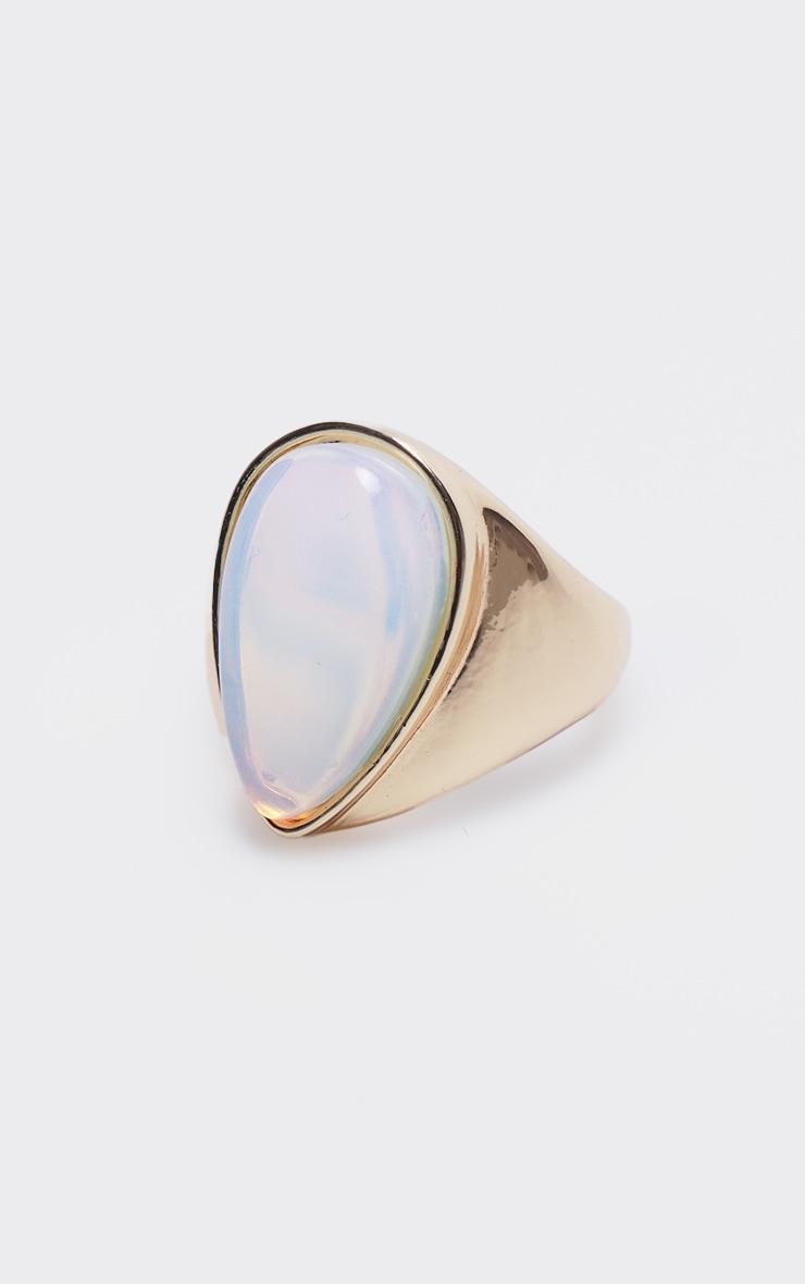 Gold Teardrop Jewel Ring Product Image