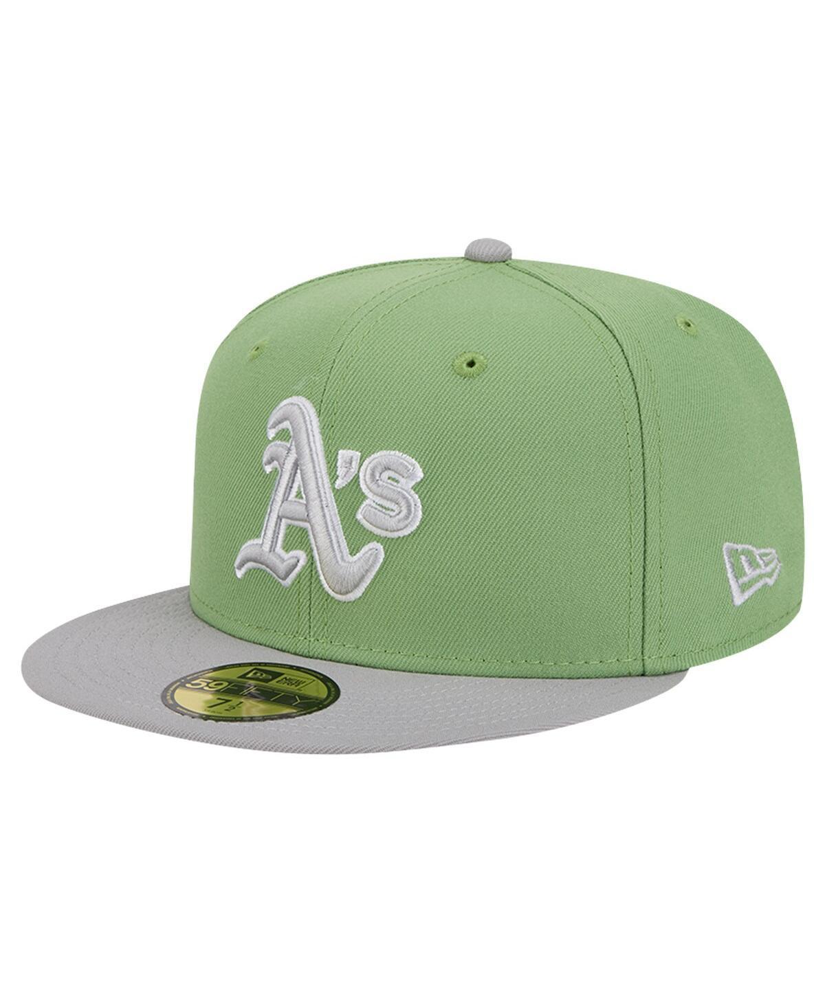 New Era Mens Green Oakland Athletics Two-Tone Color Pack 59FIFTY Fitted Hat - Green, Gray Product Image