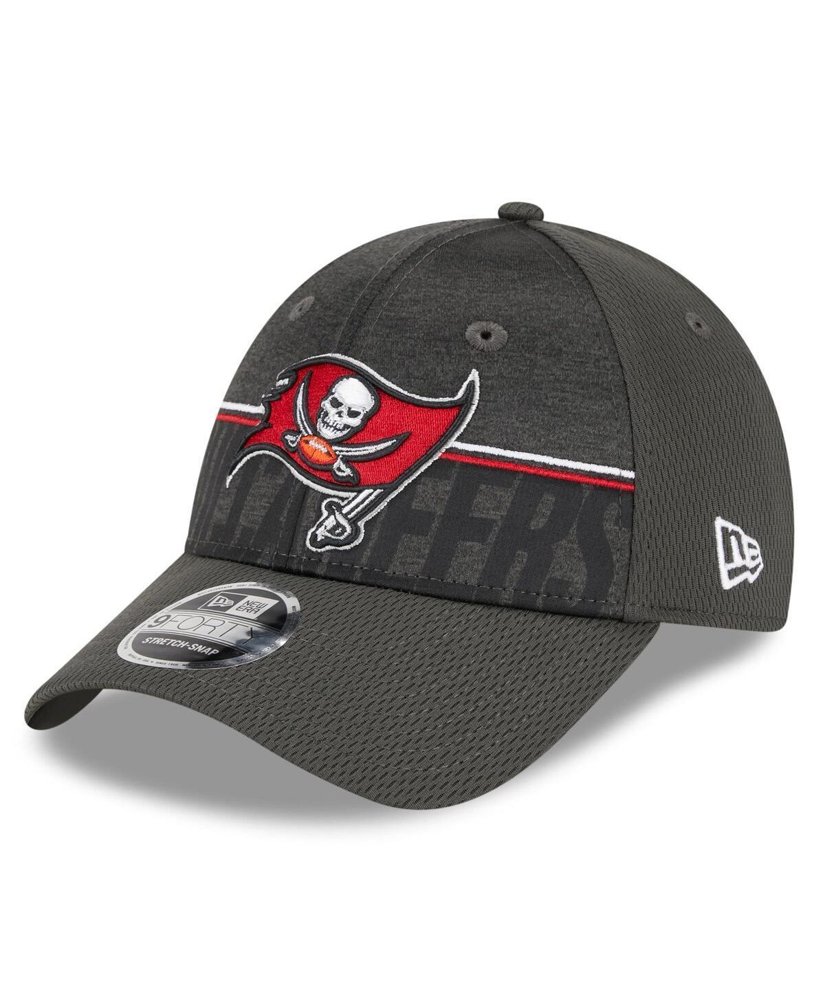 Mens New Era Pewter Tampa Bay Buccaneers 2023 NFL Training Camp 9FORTY Adjustable Hat, Grey Product Image