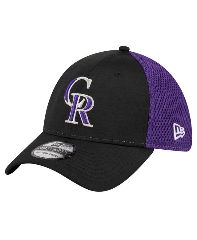 Mens New Era Black Colorado Rockies Neo 39THIRTY Flex Hat Product Image