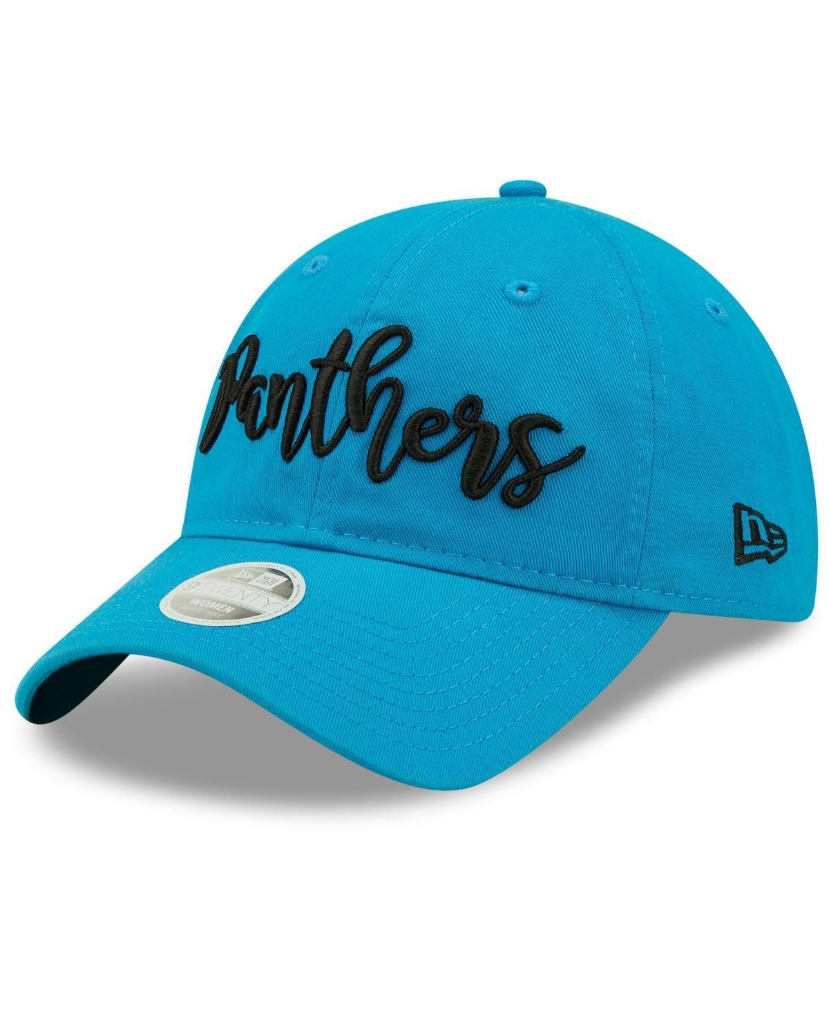 Womens New Era Carolina Panthers Script 9TWENTY Adjustable Hat Product Image