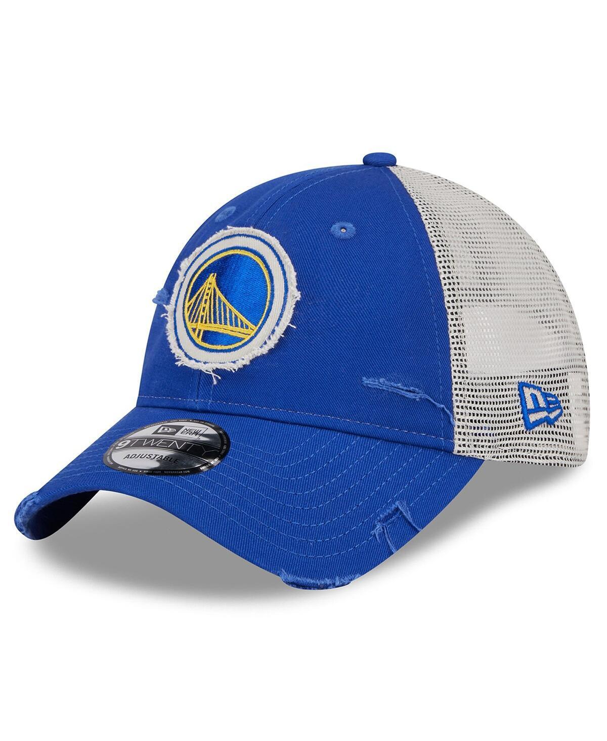 Mens New Era Royal Golden State Warriors 2024 Nba All-Star Game Rally Drive Distressed Patch 9TWENTY Trucker Adjustable Hat Product Image