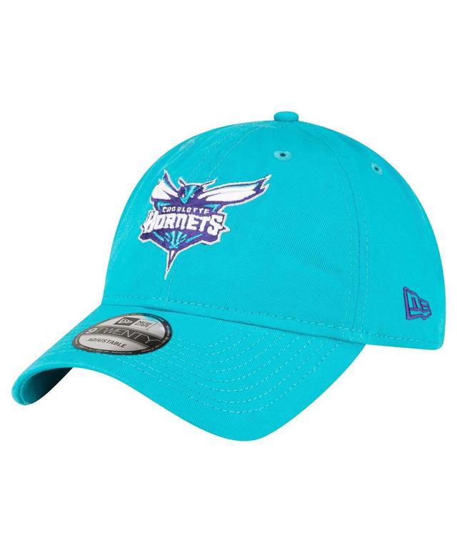 Mens New Era Teal Charlotte Hornets Team 2.0 9TWENTY Adjustable Hat Product Image