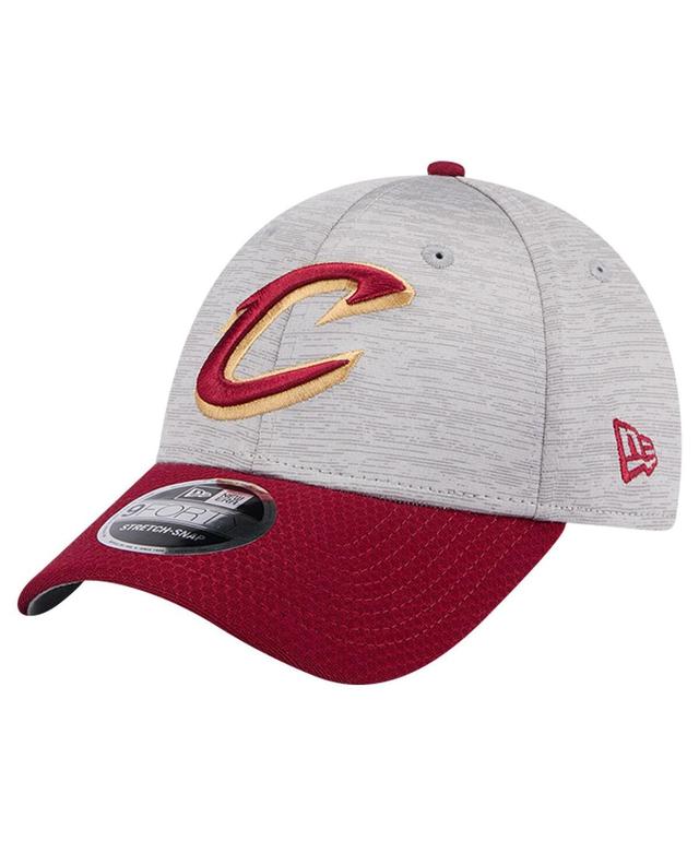 Mens New Era Heather Gray/Wine Cleveland Cavaliers Active Digi-Tech Two-Tone 9FORTY Adjustable Hat Product Image