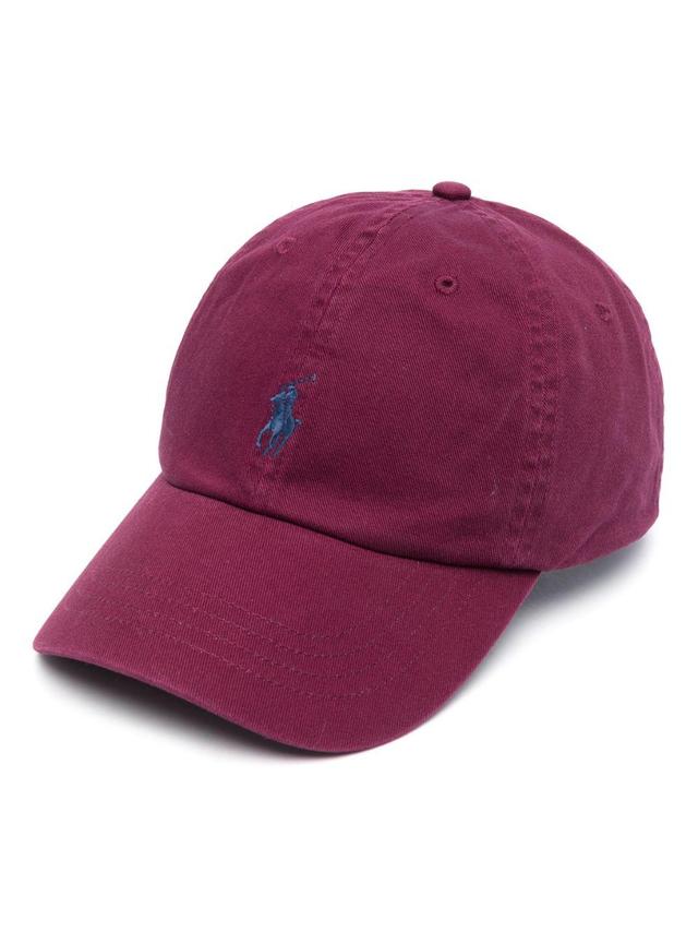 POLO RALPH LAUREN Logo-embroidered Baseball Cap In Rot Product Image