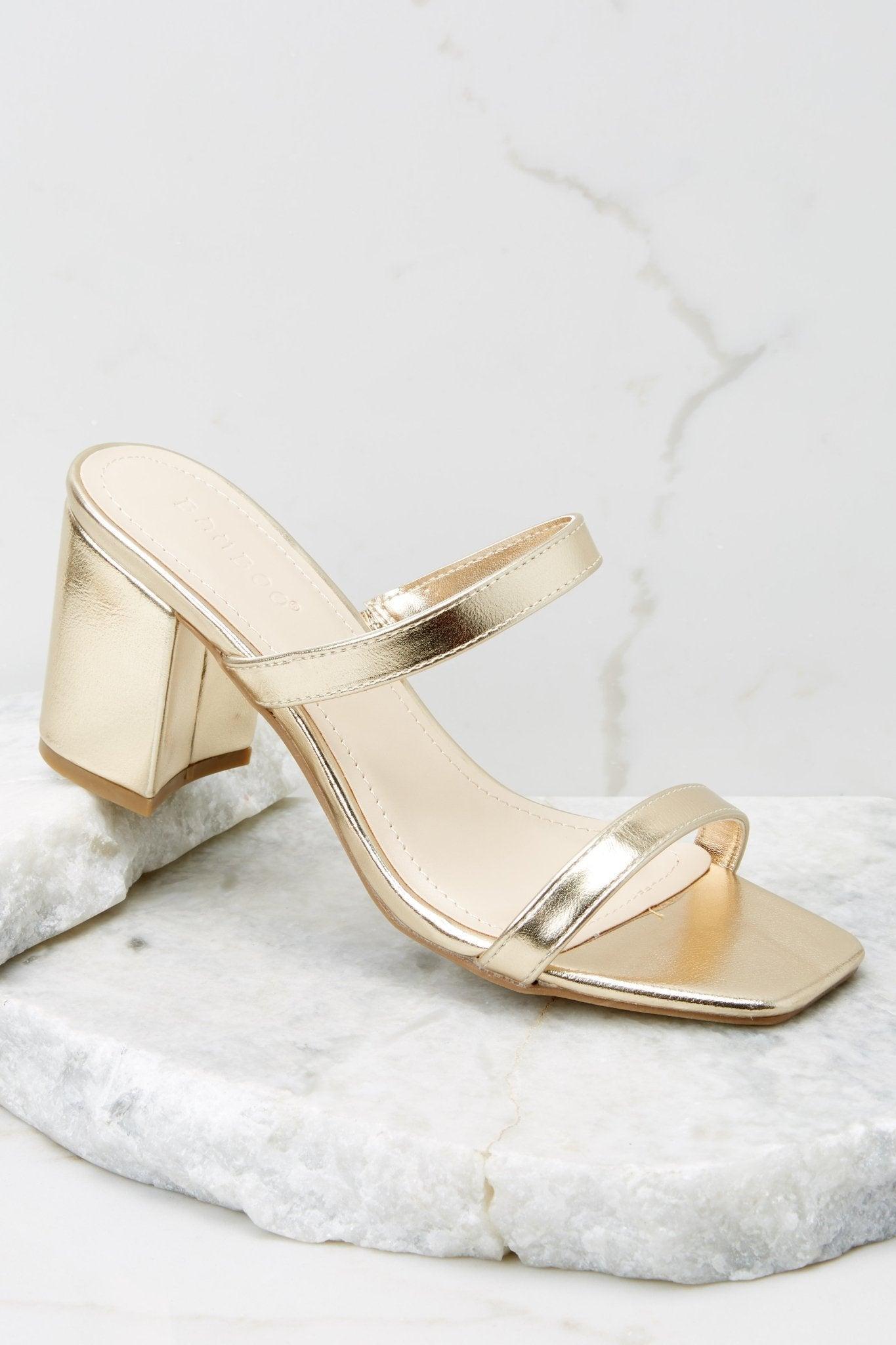 Fervently Fierce Gold High Heel Sandals product image