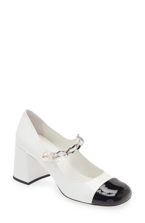 Miu Miu Womens Cap Toe Block Heel Mary Jane Pumps Product Image