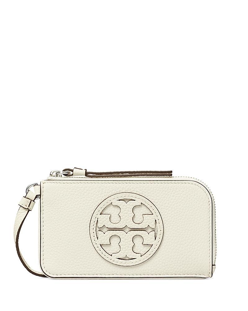 Tory Burch Miller Top Zip Leather Card Case Product Image