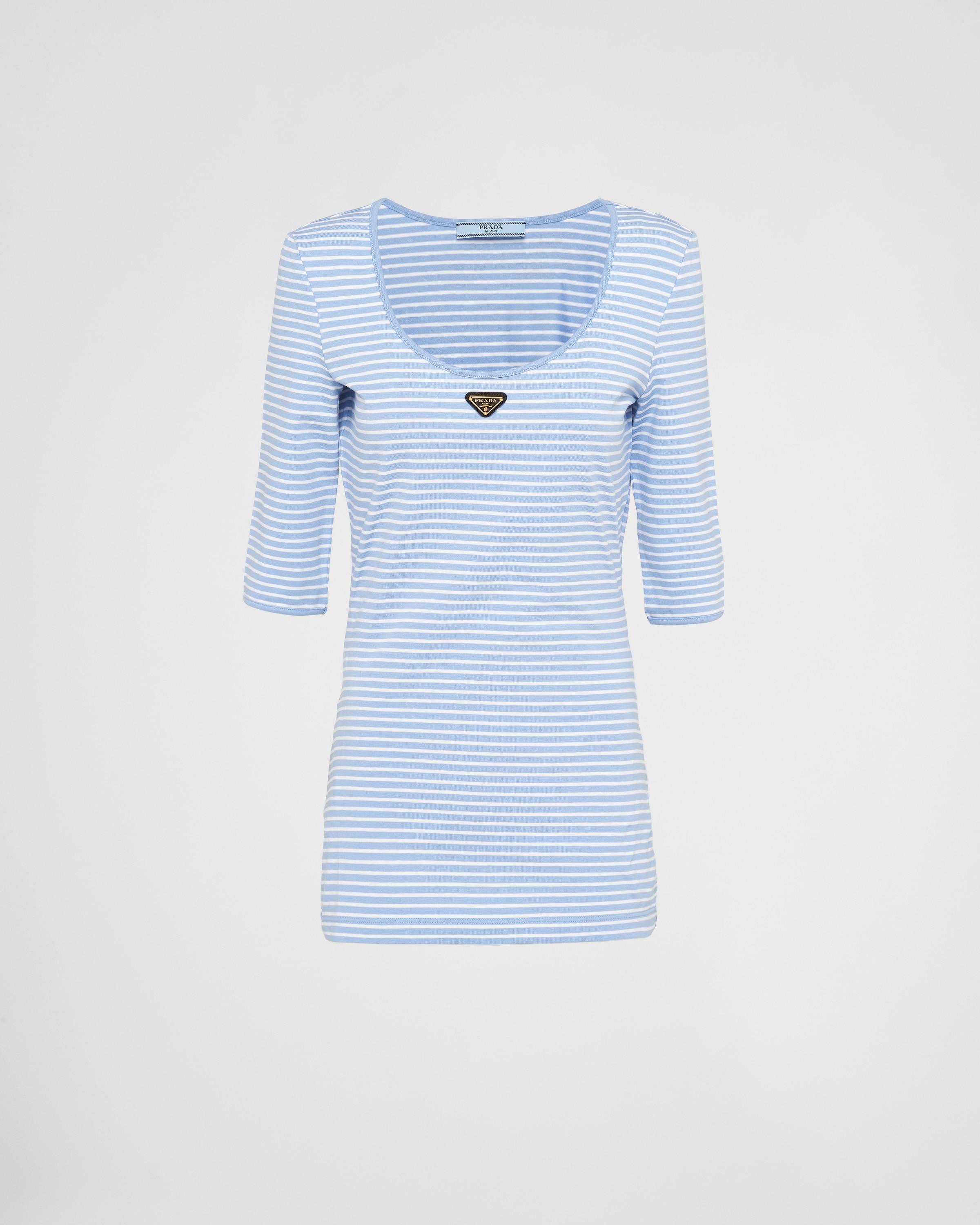 Striped jersey top Product Image