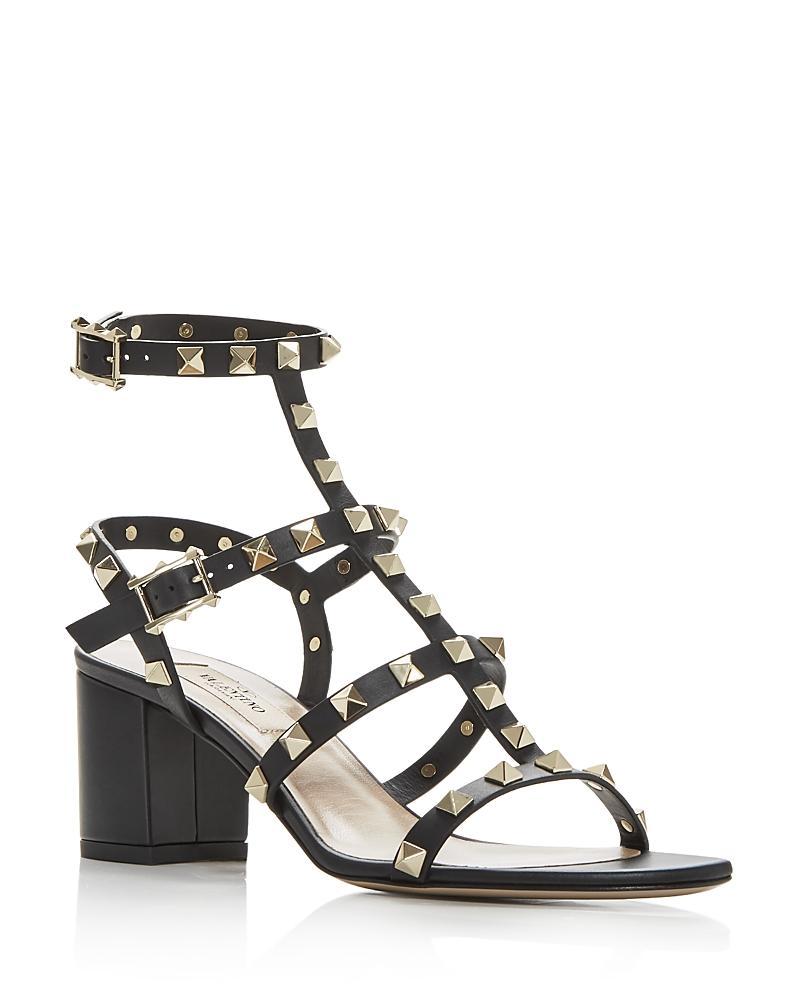 Valentino Garavani Womens Rockstud City Block Heel Sandals Product Image