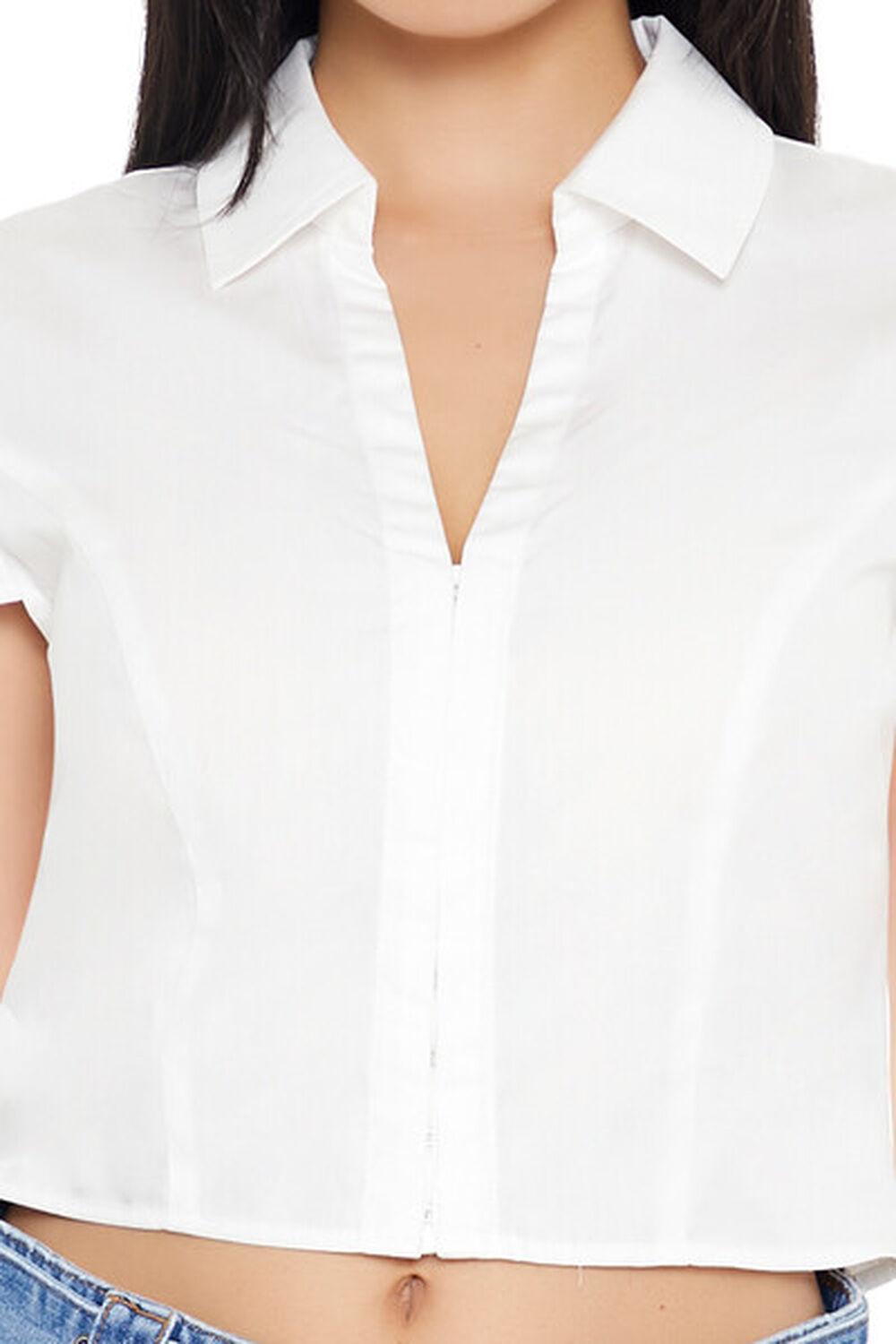 Poplin Cropped Shirt | Forever 21 Product Image