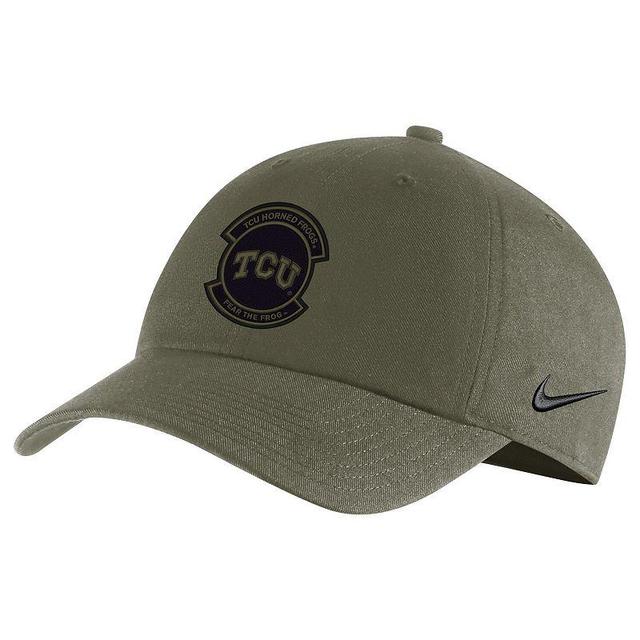 Mens Nike Olive TCU Horned Frogs Military Pack Heritage86 Adjustable Hat Product Image