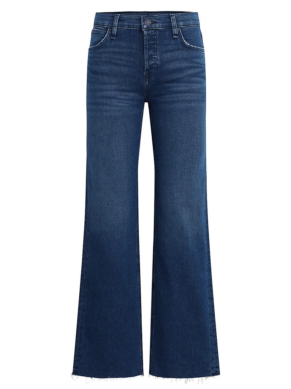 Womens Petite Rosie High-Rise Wide-Leg Jeans Product Image