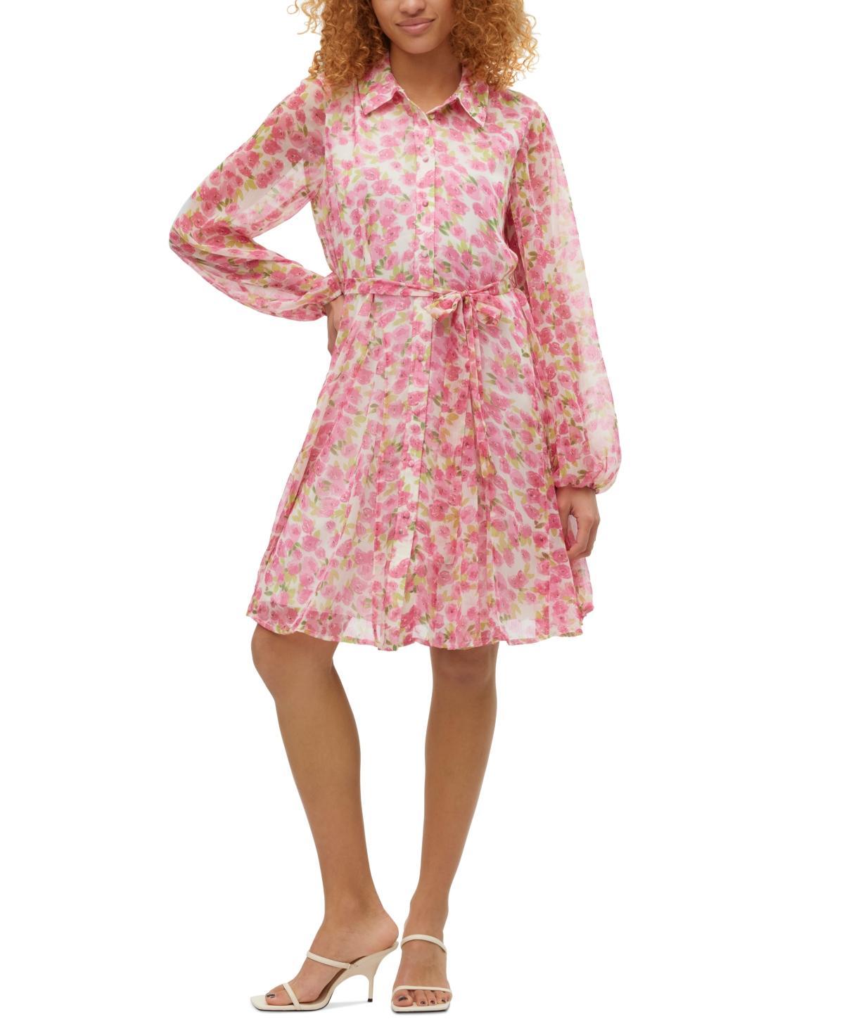 Vero Moda Womens Smilla Floral-Print Belted Shirtdress product image