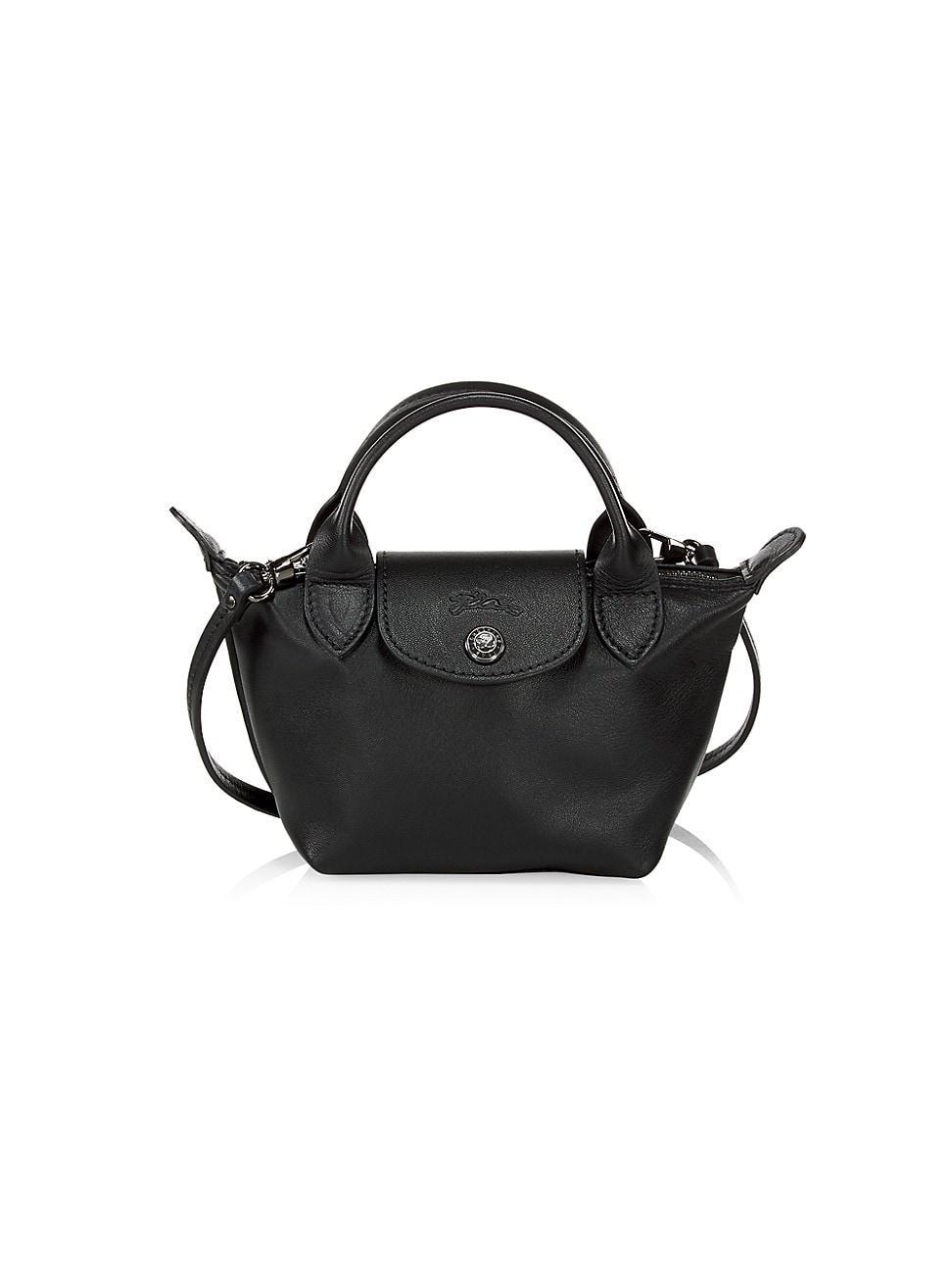 Womens Small Le Pliage Leather Crossbody Tote Product Image