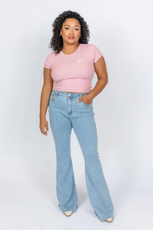 Maren Light Wash Stretchy Flare Jeans Product Image