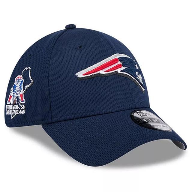 Mens New Era Navy New England Patriots 2024 NFL Draft 39THIRTY Flex Hat PAT Blue Product Image