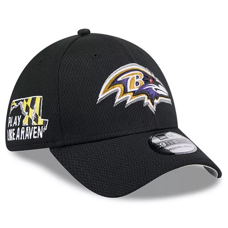 Mens New Era Black Baltimore Ravens 2024 NFL Draft 39THIRTY Flex Hat Product Image